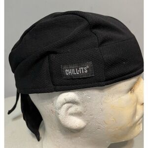 Chill-Its High-performance Black Bandana‎ Doo Rag With Terry Cloth